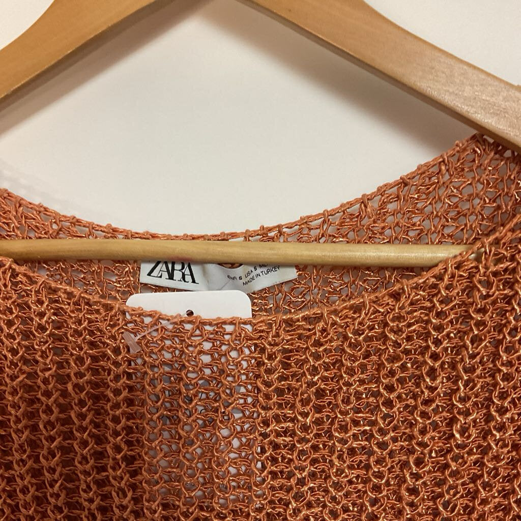 ZARA- S gold knit cropped