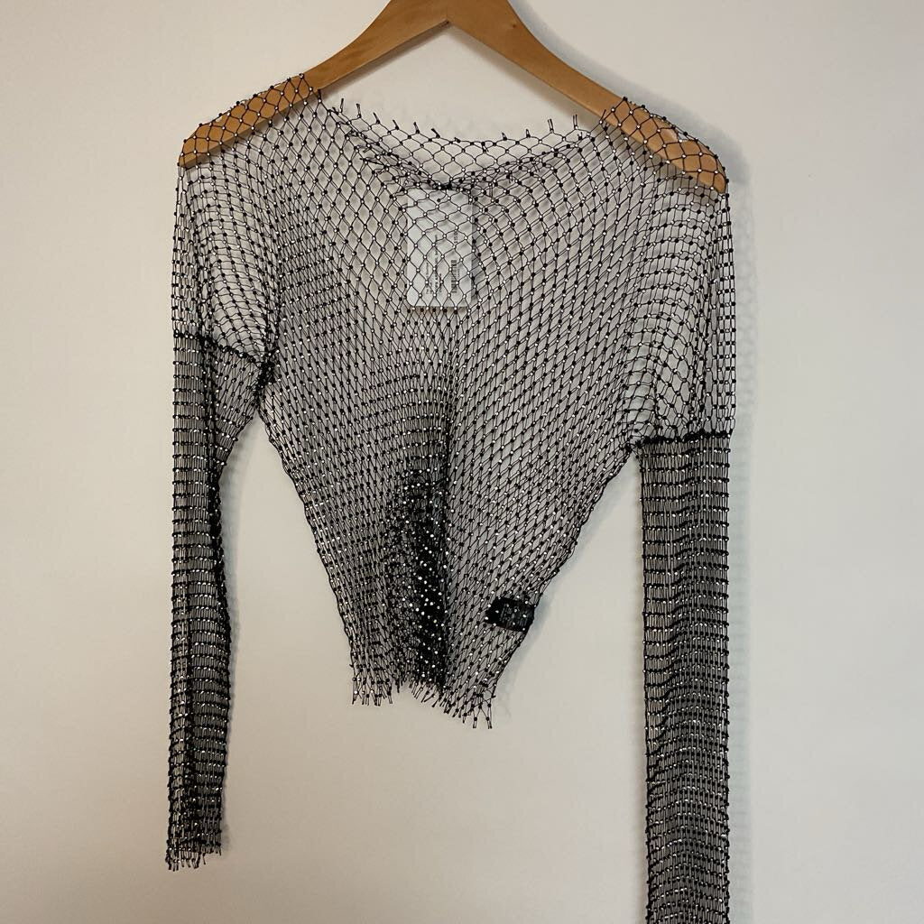 ARDENE-M/L balck mesh rhinestone
