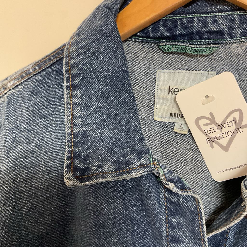 Kensie Jeans - L denim short sleeve button front
