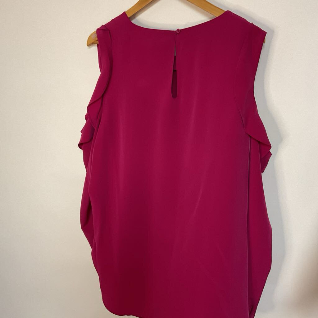 Rachel Roy - 3X - pink cold shoulder long sleeve top