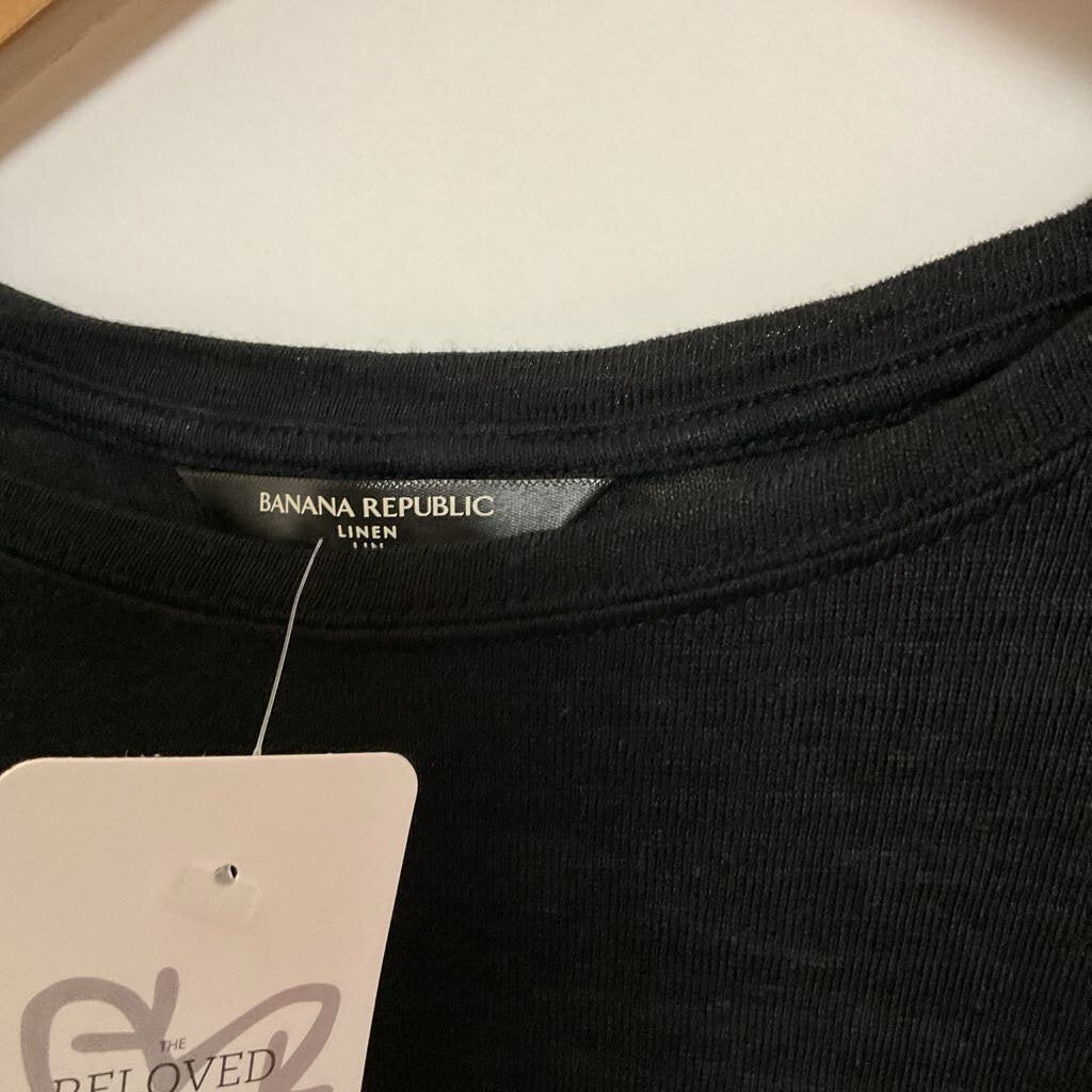 Banana Republic - XL 100% linen black short sleeve
