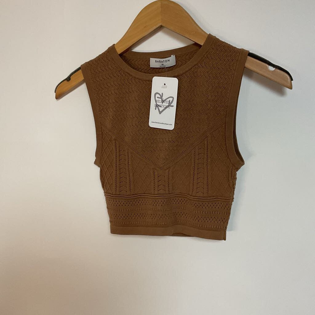 Babaton - XS - Brown sleeveless tank