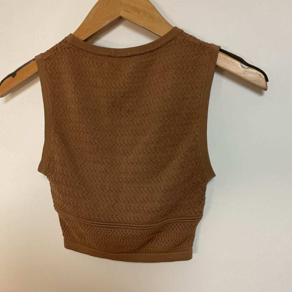 Babaton - XS - Brown textured knit tank