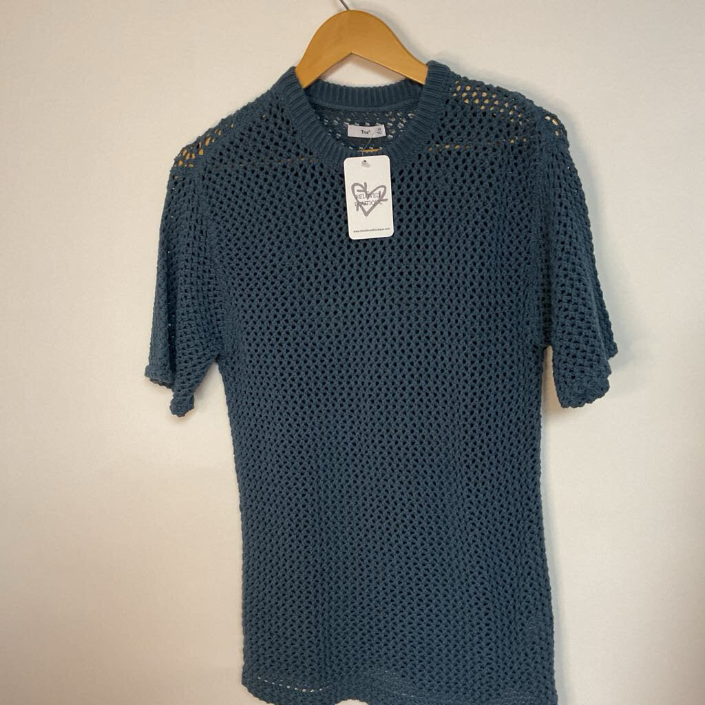 Tna - XS blue knit mid sleeve
