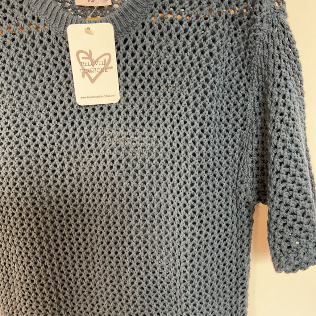 Tna - XS blue knit mid sleeve