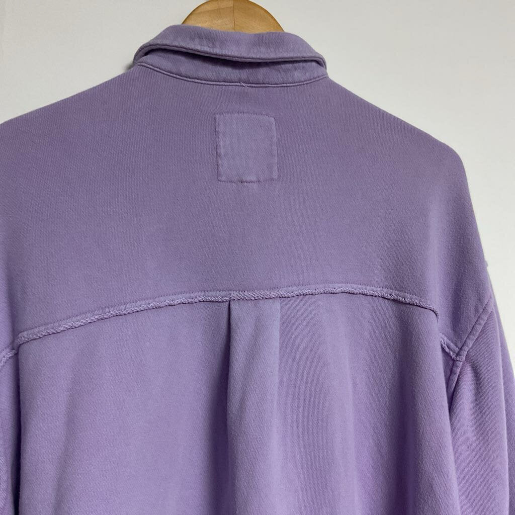 S - purple long sleeve button front