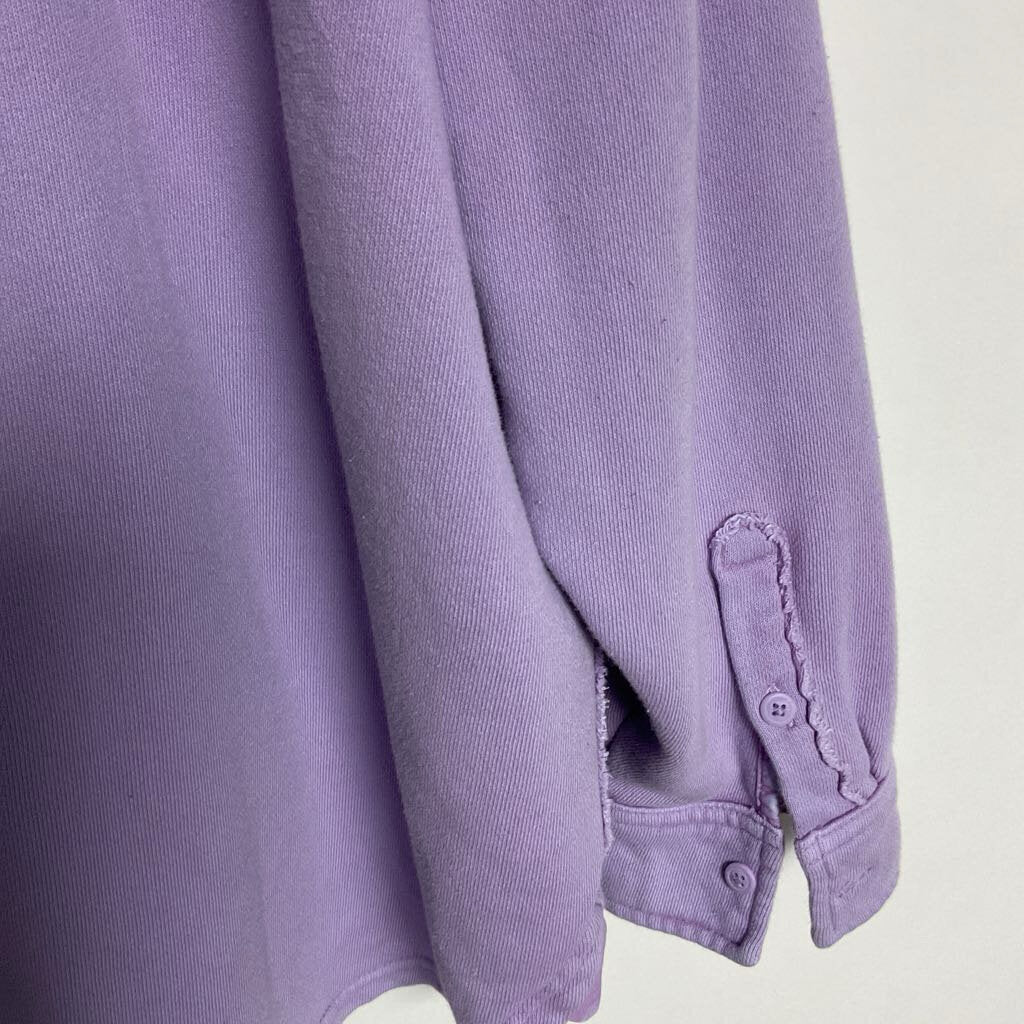 S - purple long sleeve button front