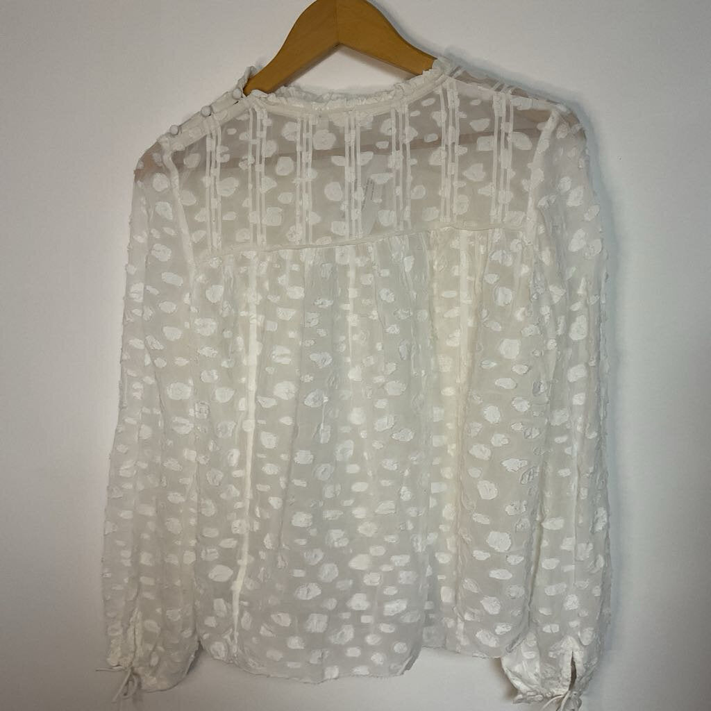 white sheer long sleeve