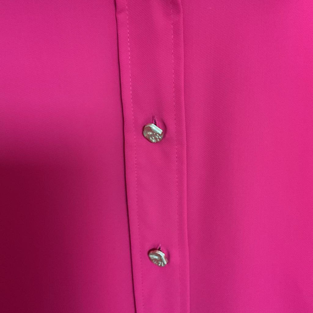 S - pink gold button front long sleeve