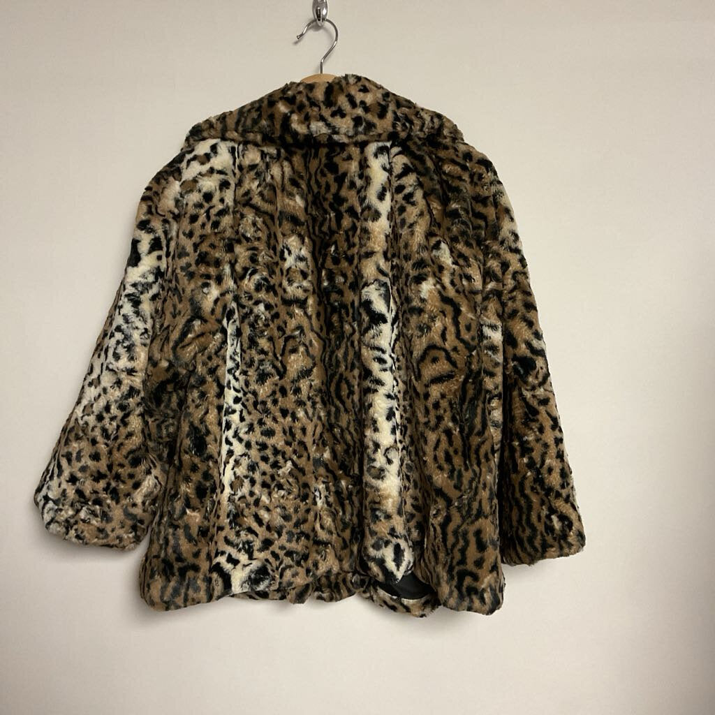 CHAUS - XL - Cheetah faux open (no button) jacket