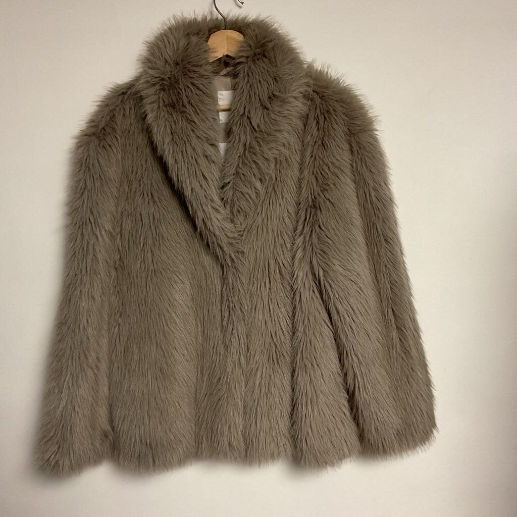 Avec Les Filles - L - Grey faux fur coat