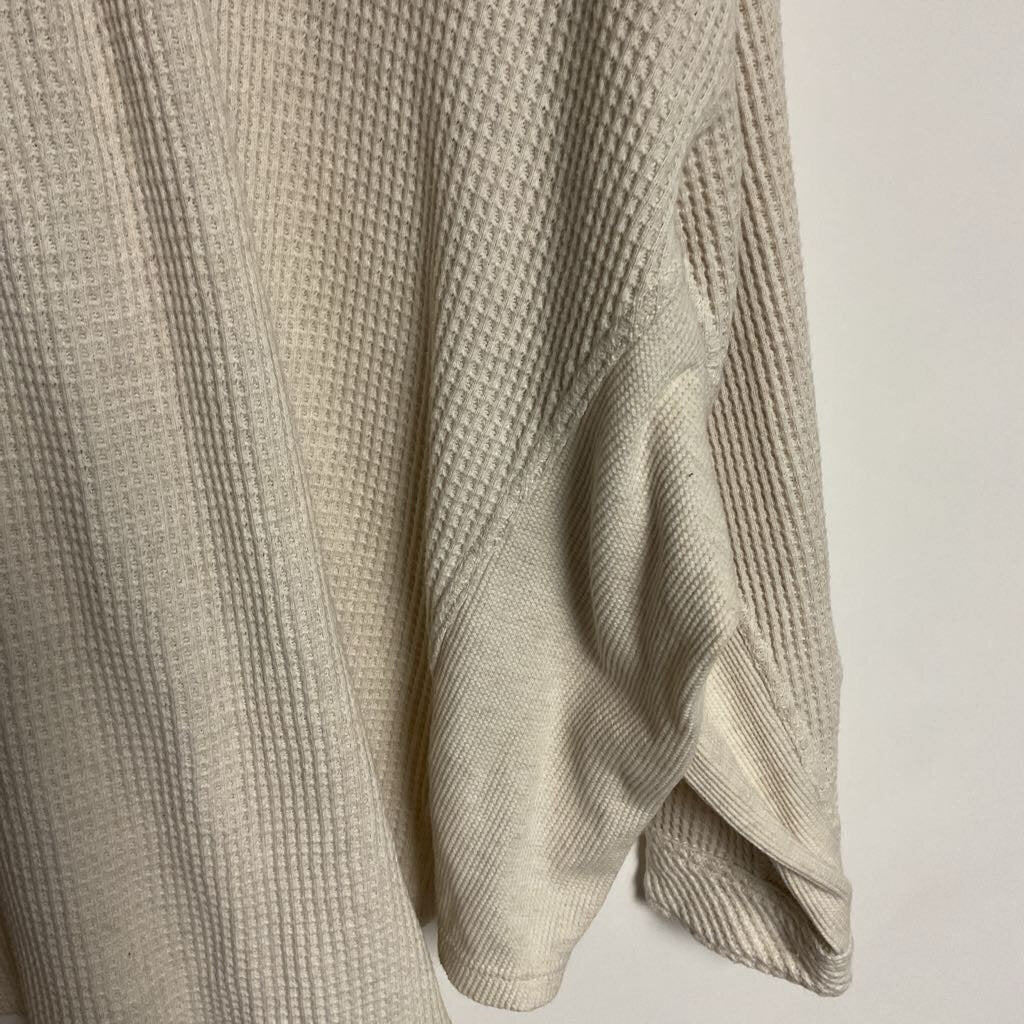 Aerie - L - Off white waffle button front shirt