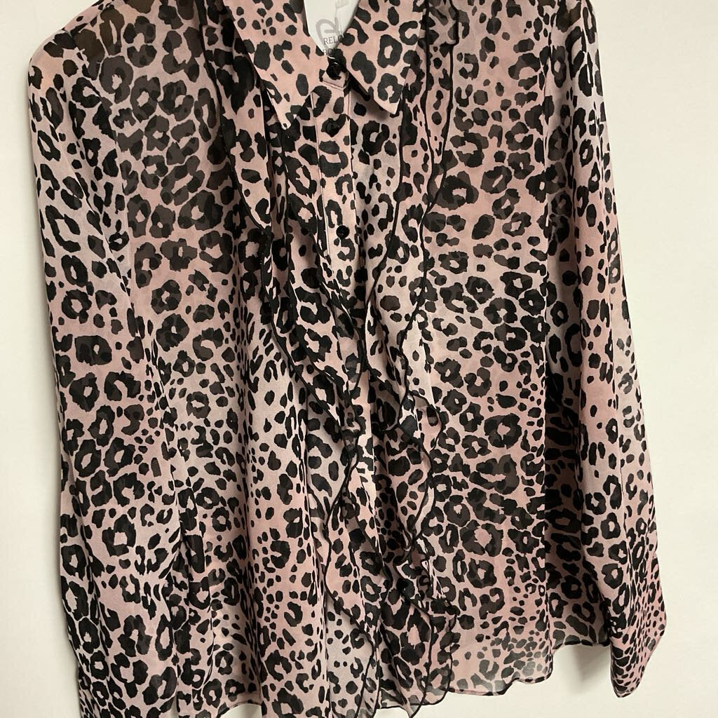 Sz 12 pink black cheetah sheer
