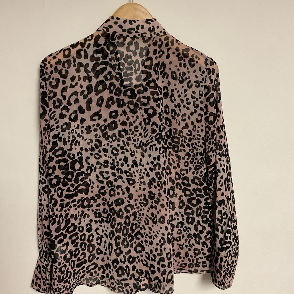 Sz 12 pink black cheetah sheer