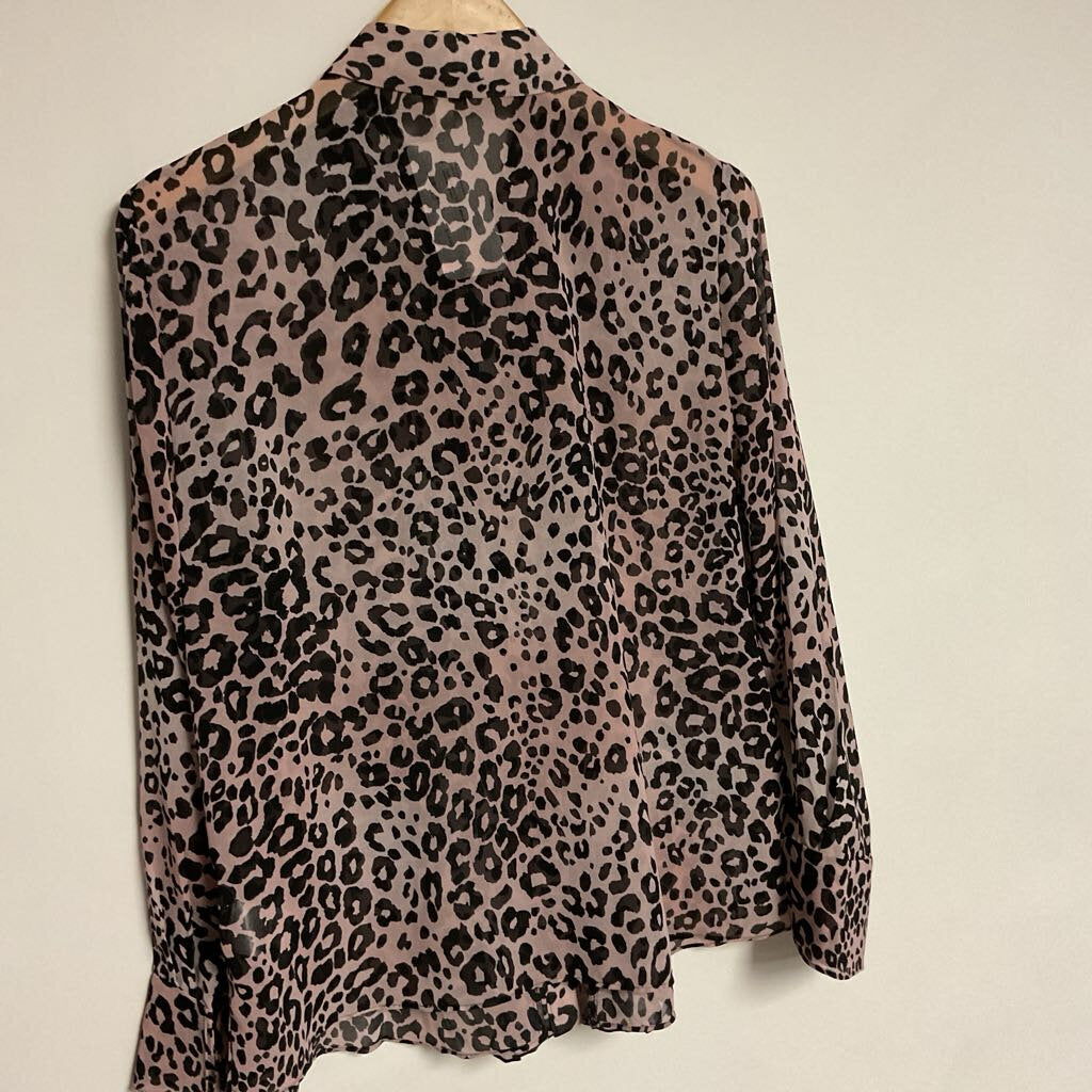 Sz 12 pink black cheetah sheer