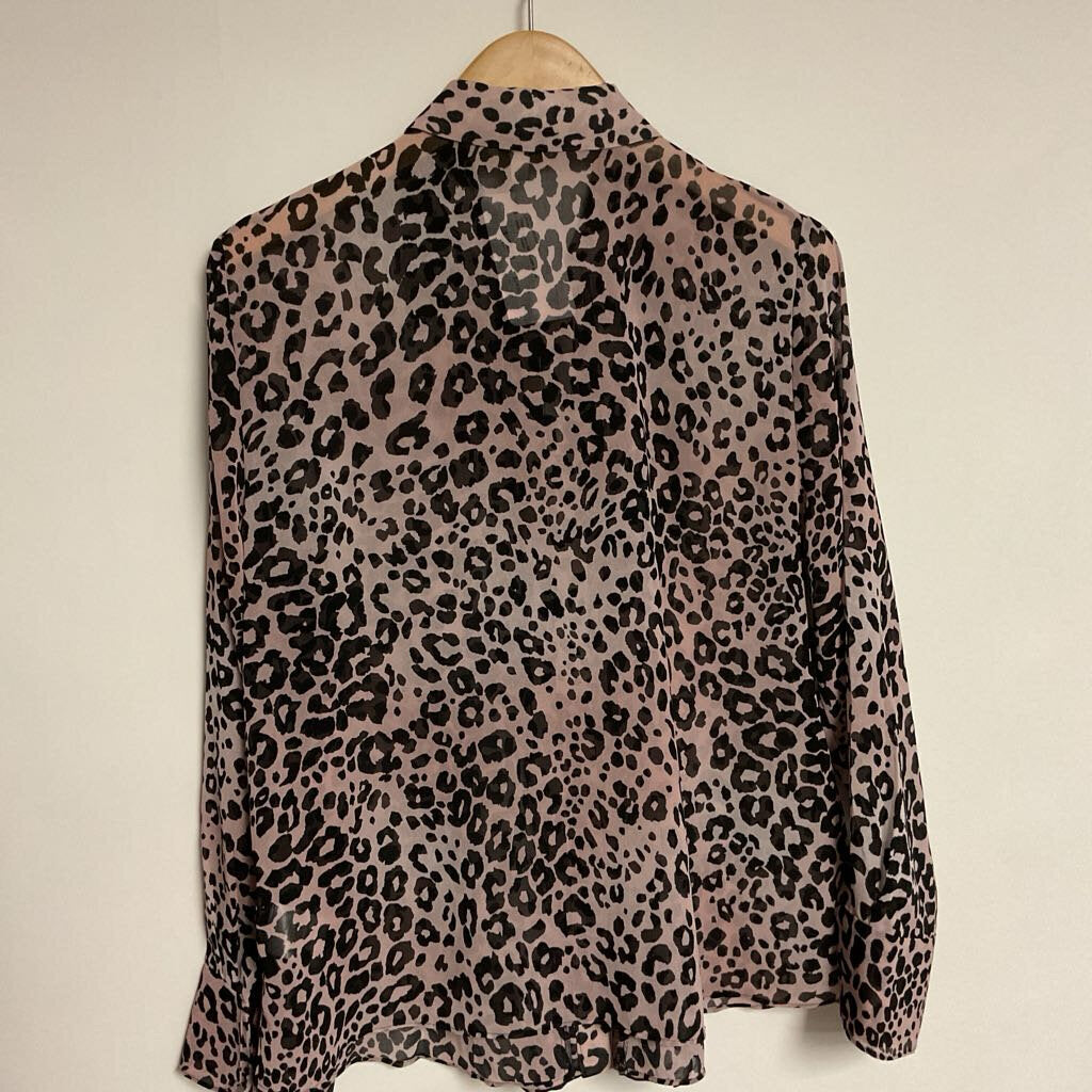 Sz 12 pink black cheetah sheer