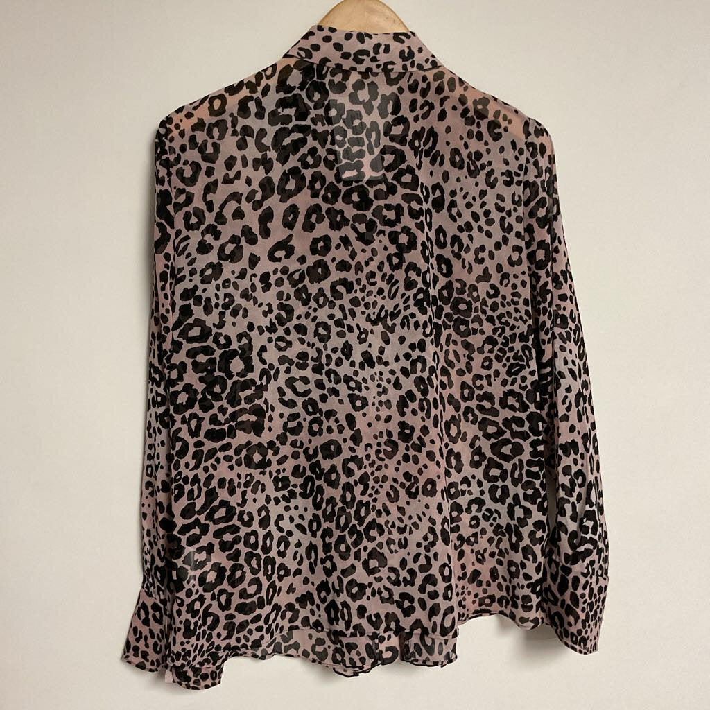 Sz 12 pink black cheetah sheer