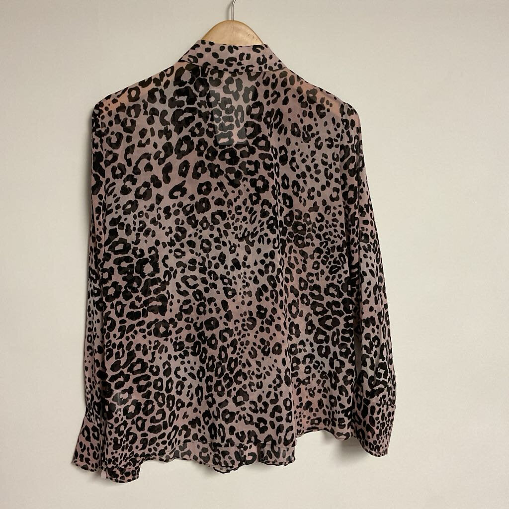 Sz 12 pink black cheetah sheer