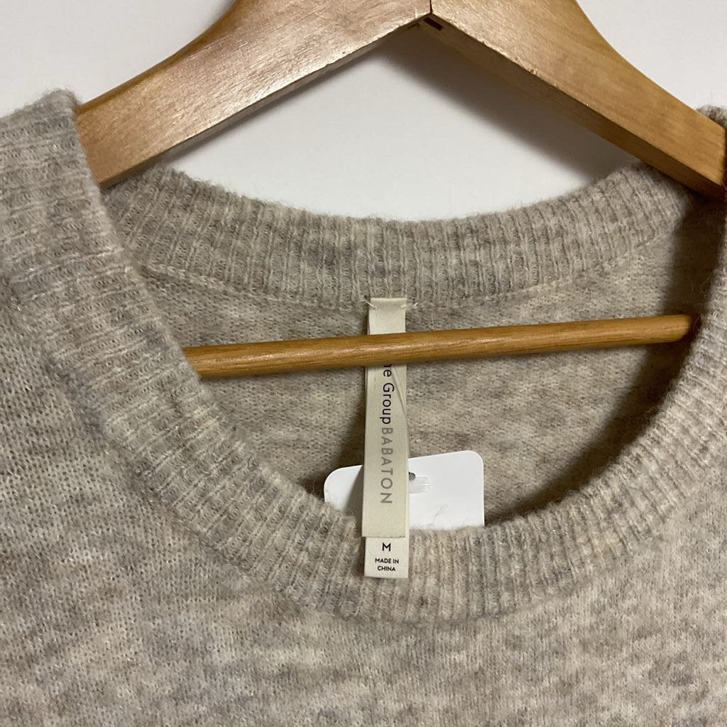 Babaton - M - Melange beige knit alpaca wool blend sweater