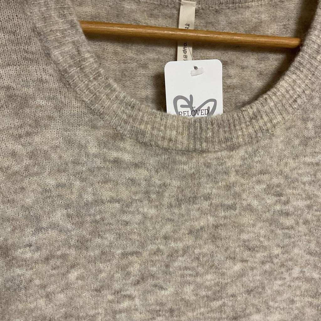Babaton - M - Melange beige knit alpaca wool blend sweater