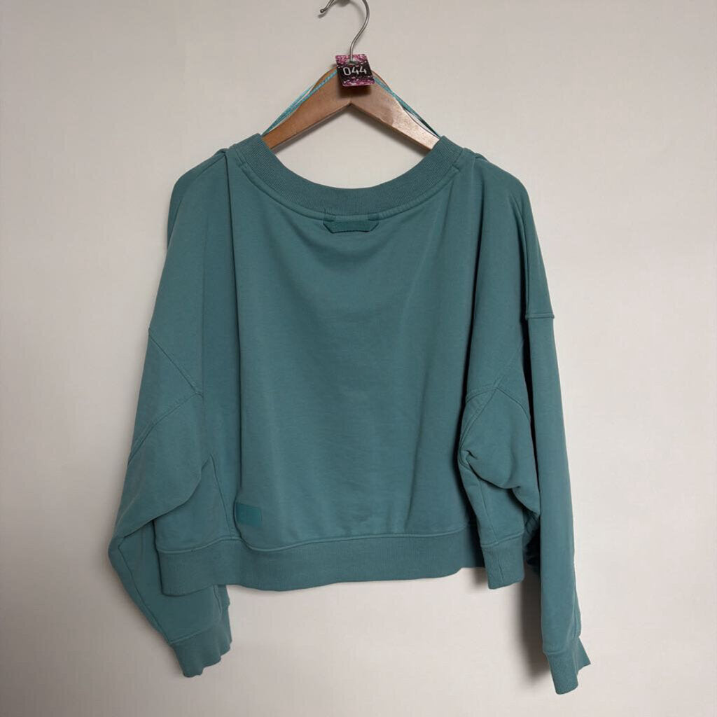 044 Joy Lab - L - Robin egg blue v neck sweatshirt