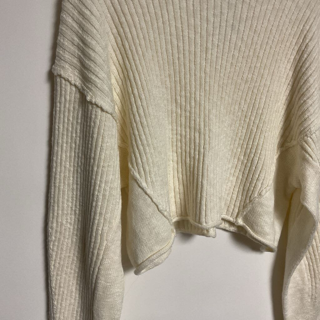 Wild Skye - L - Off White ribbed knit sweater