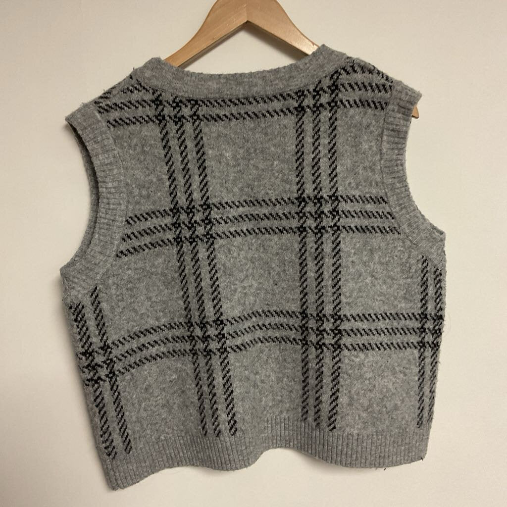 Twik - L - Grey & black knit sweater vest