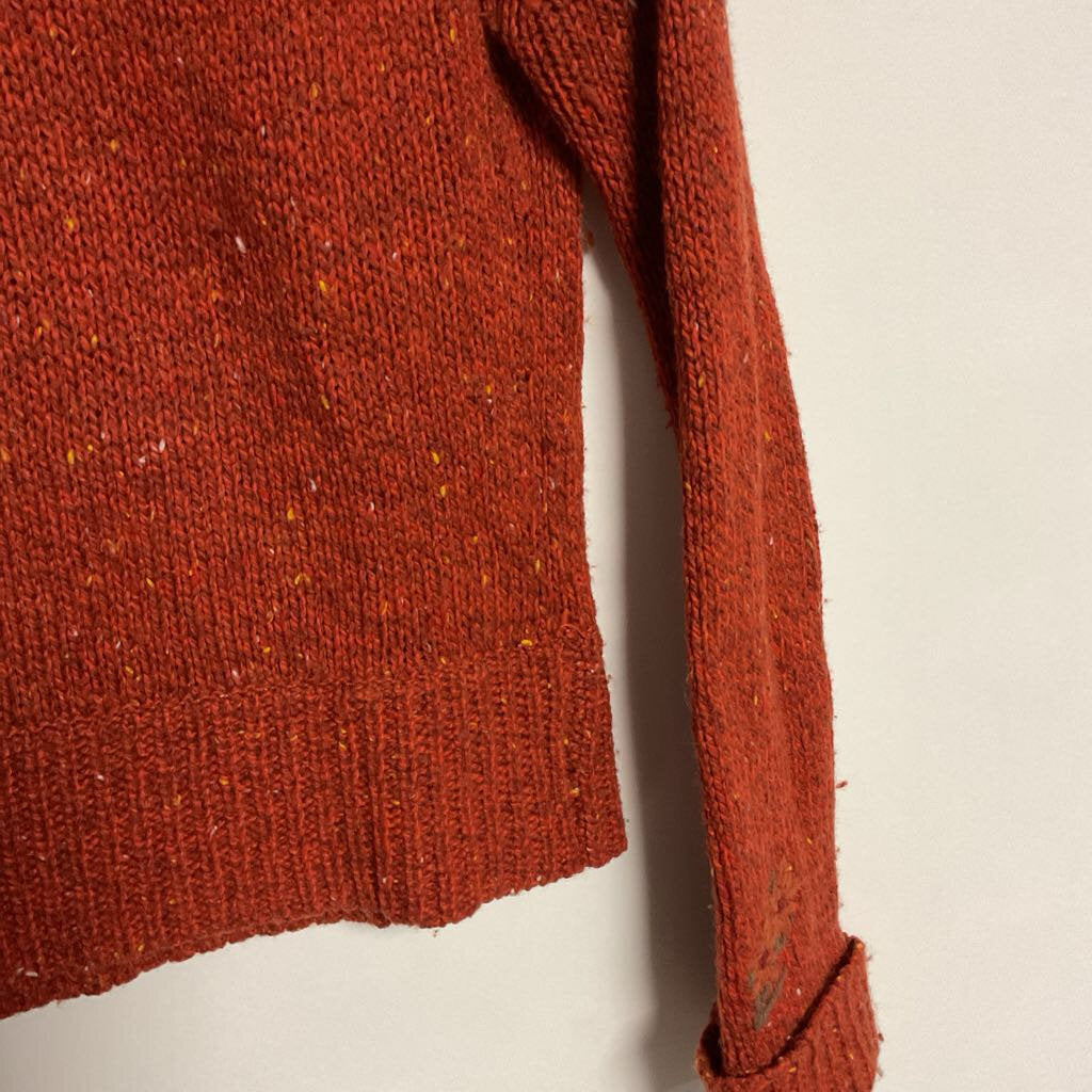 Esprit- M 59% wool orange knit zip nec'k