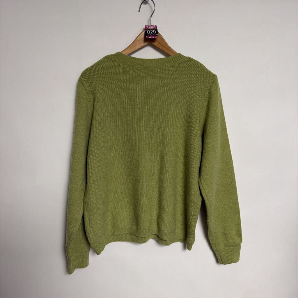 029 no brand - M - Lime green knit cardigan