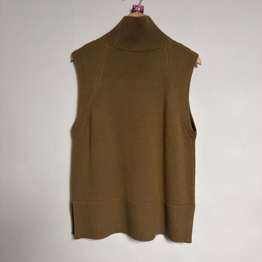 003 Babaton - XS - brown knit high neck sleeveless