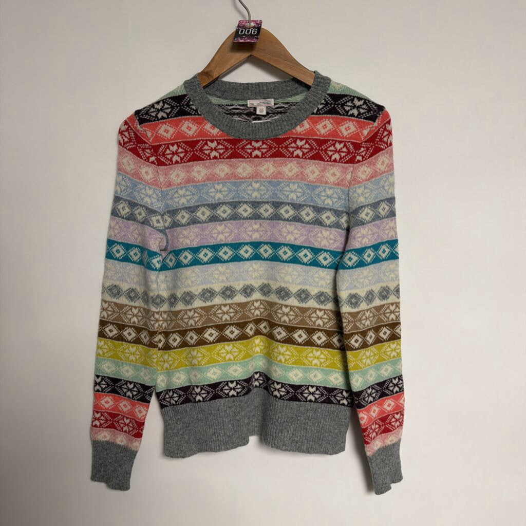 006 GAP XS - 50% wool multicolour stripe knit sweater