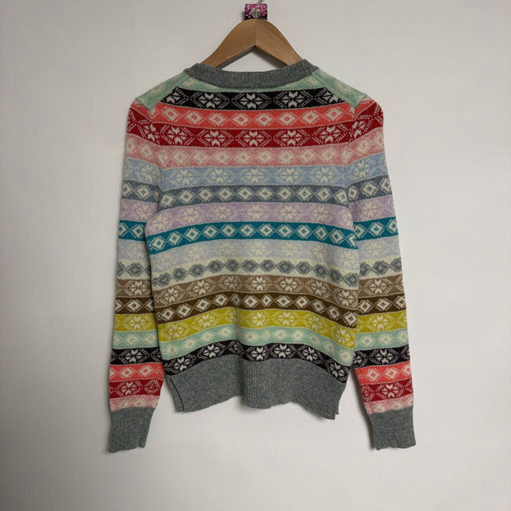 006 GAP XS - 50% wool multicolour stripe knit sweater