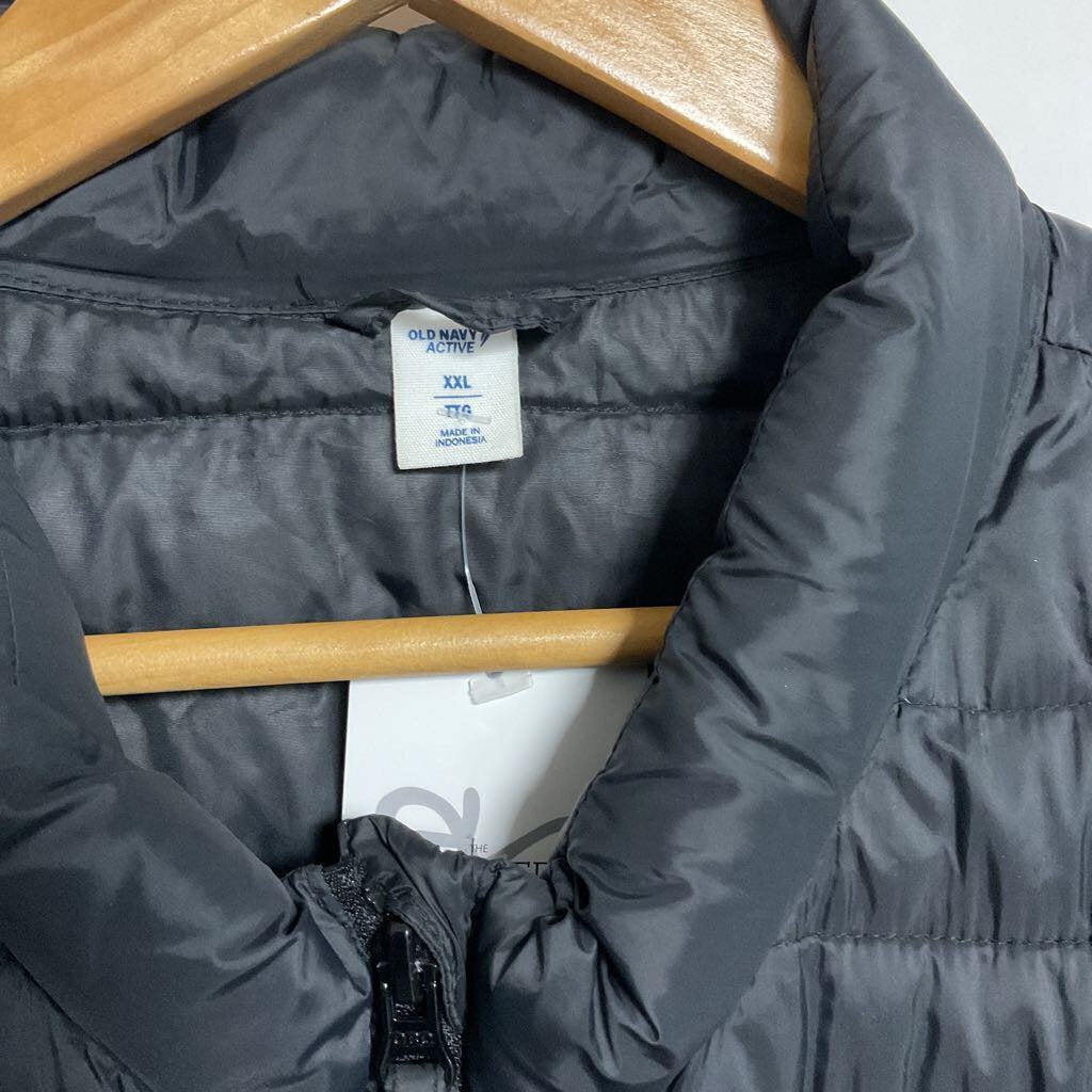 Old Navy - XXL - black lightweight puffer coat