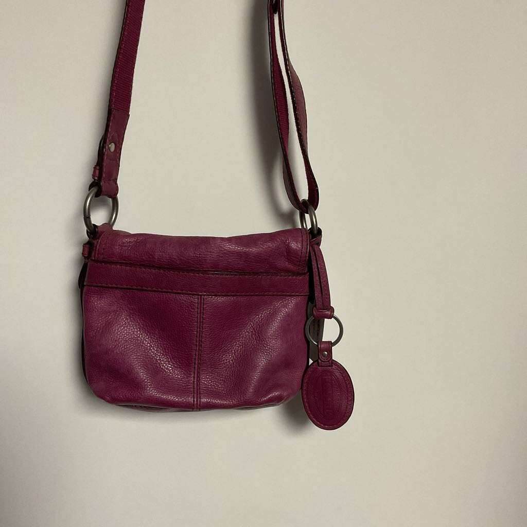 Fossil - Magenta lether crossbody purse