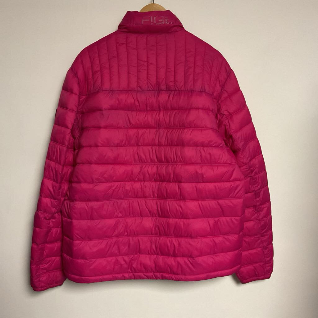 Tommy Hilfiger - XL - Quilted pink packable zip front jacket