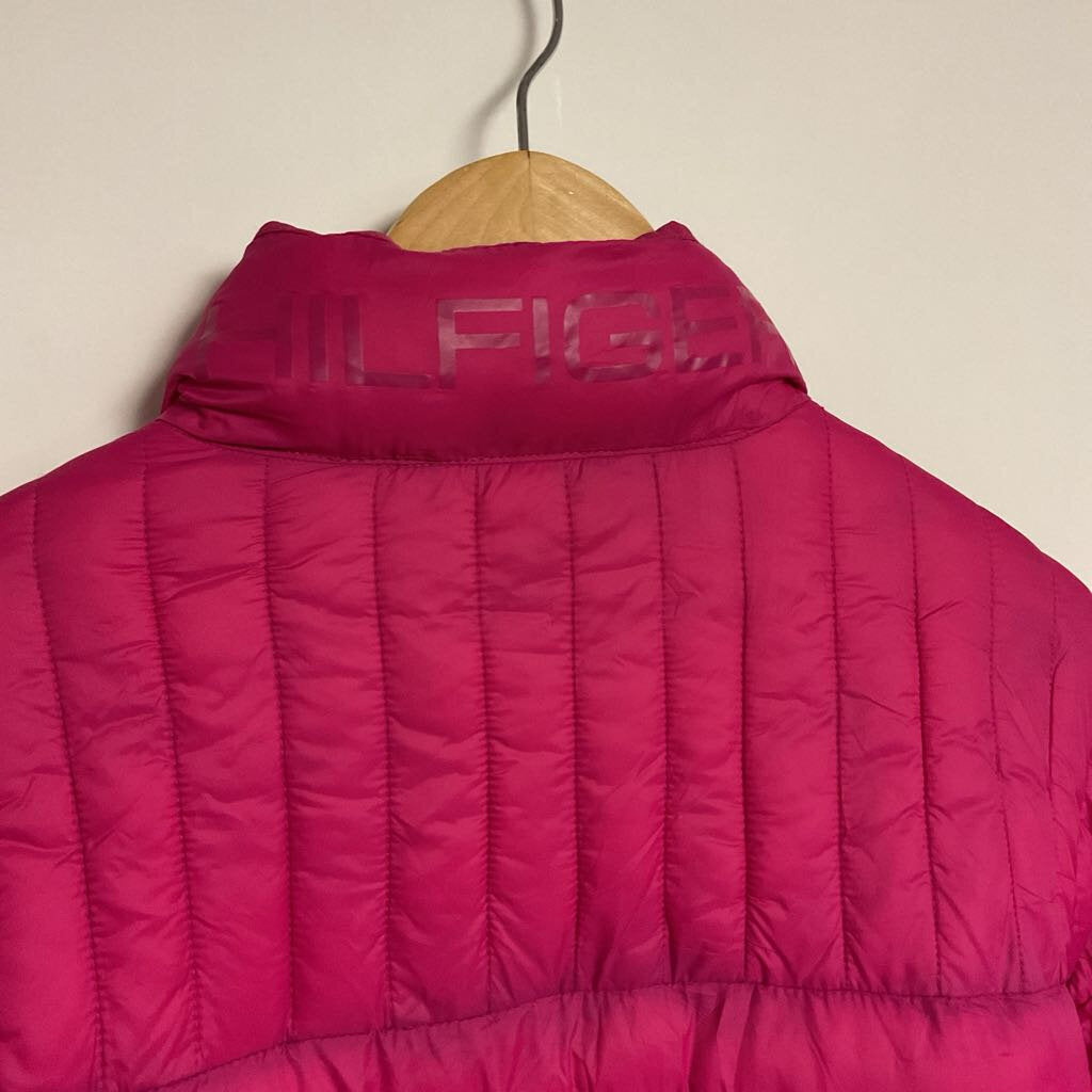 Tommy Hilfiger - XL - Quilted pink packable zip front jacket