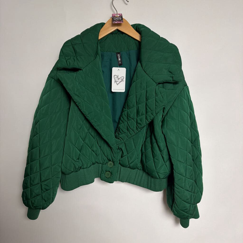 069 Stylewe - 2XL green puffer jacket