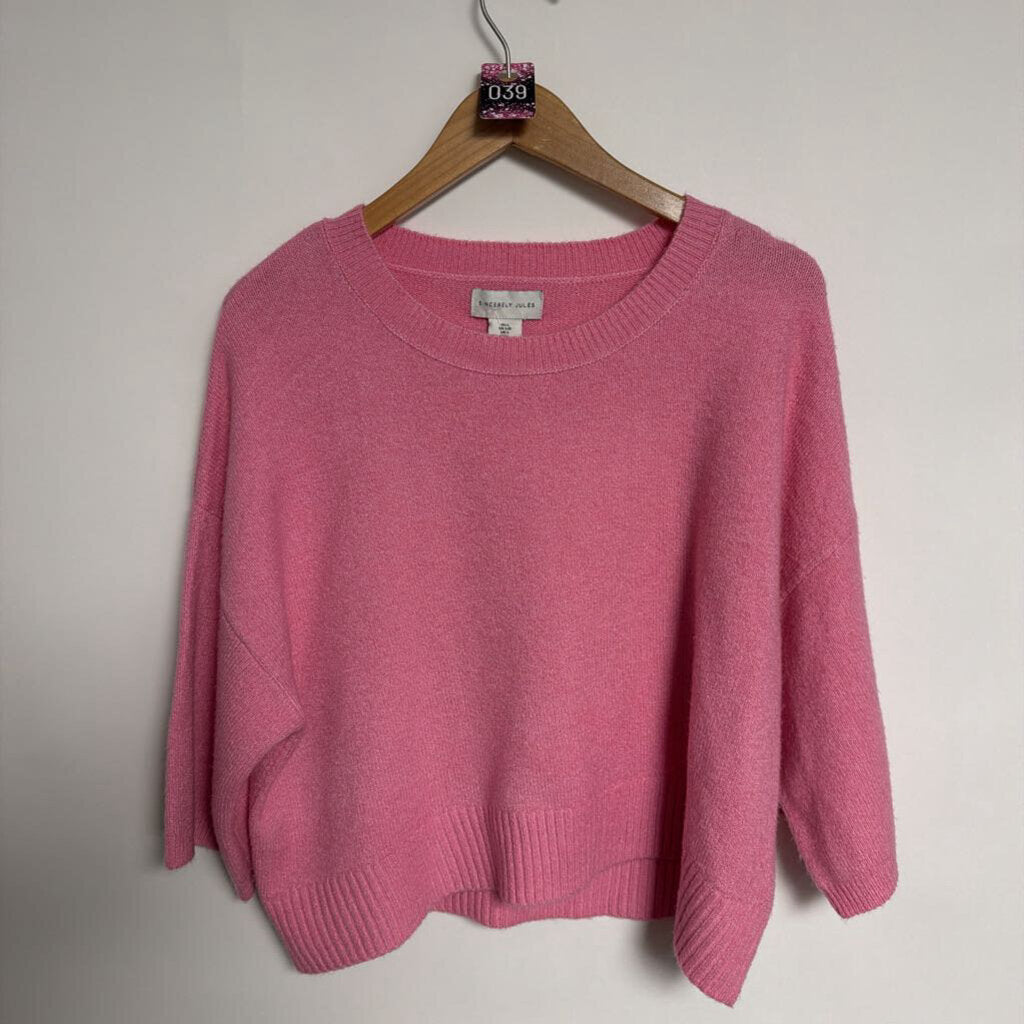 039 Sincerely Jules - L NWT - pink knit top