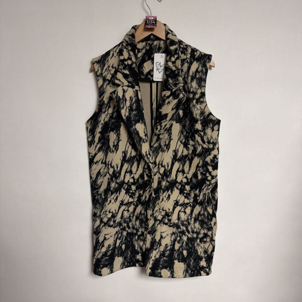 034 Lululemon - no size (M) - black / cream marble vest