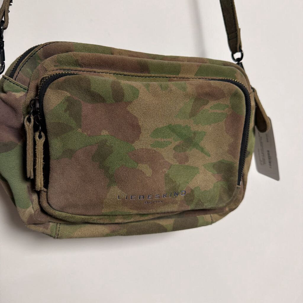 078 Liebeskind Berlin - Suede camo crossbody bag