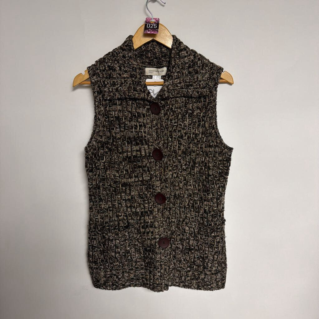 025 Jones New York - M - tonal brown knit vest