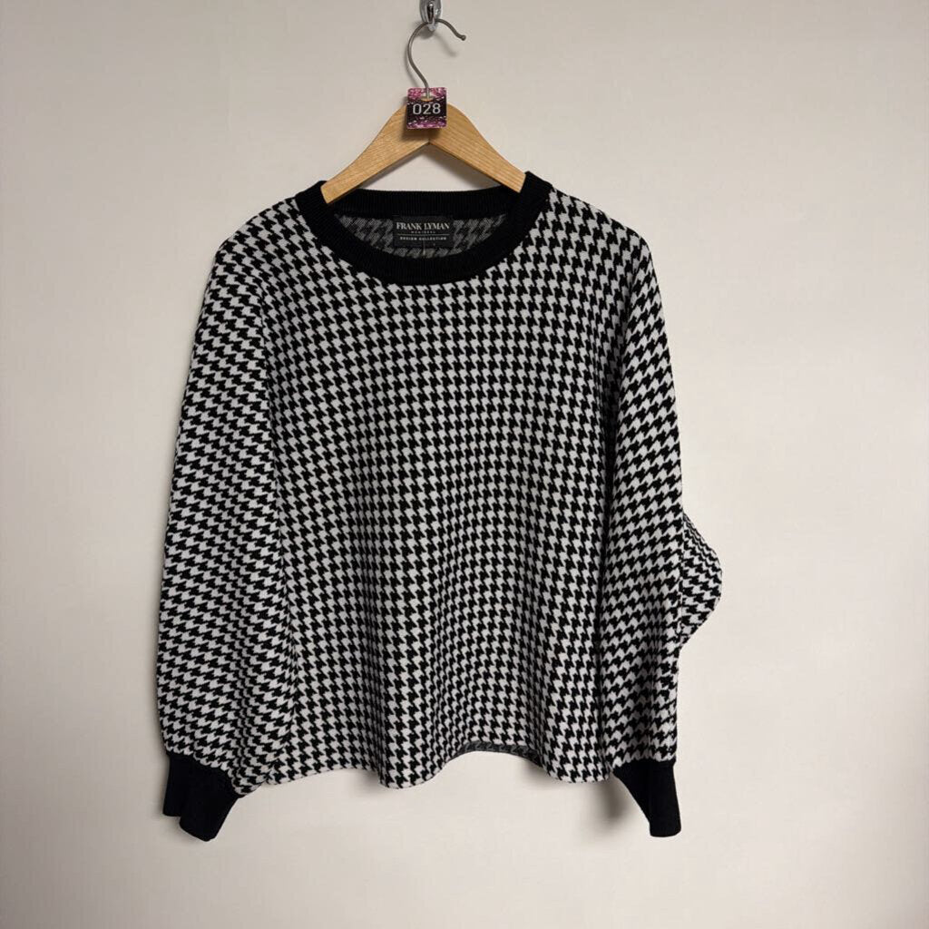 028 Frank Lyman - no size (M) black white houndstooth